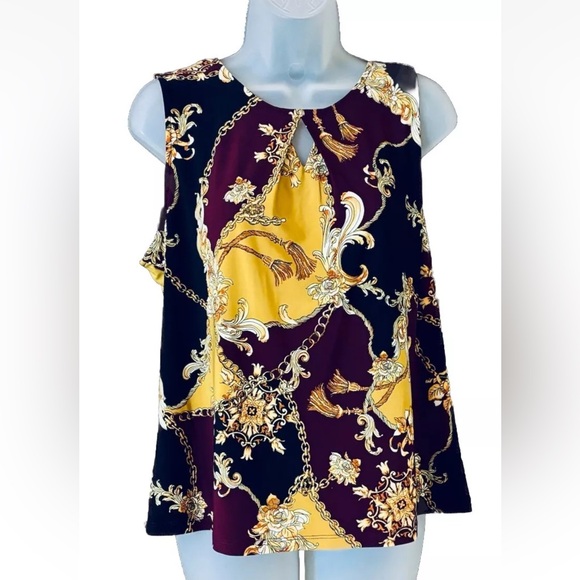 Kasper Womens Size Large Petite PL Sleeveless Designer Old Money Blouse Top - Picture 9 of 9